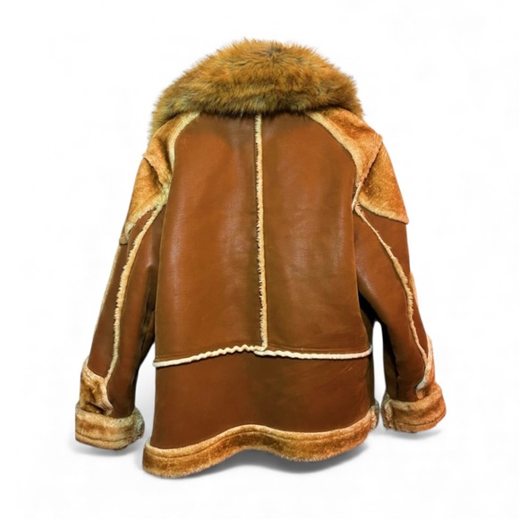 JORDAN CRAIG 91625 MEN'S EL JEFE SHEARLING MOTO JACKET, BLACK COFFEE SIZE L - Picture 5 of 13